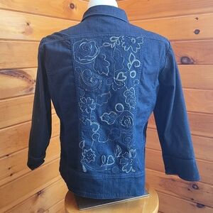 ⏳💰Chico's Platinum embellished beading and thread design jacket Chico's 2/ LG